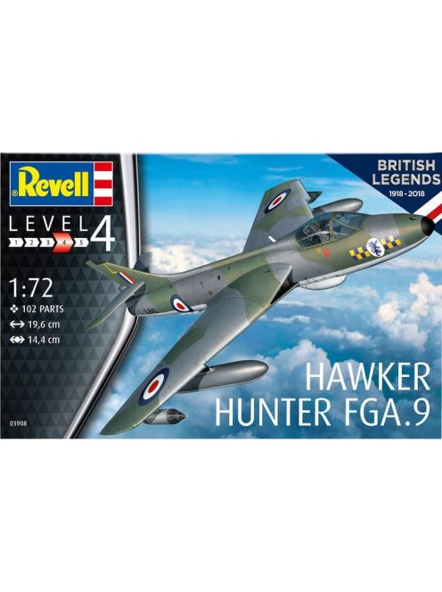 Revell - Model Set 100 Years Raf: Hawker Hunter Fga.9, (63908)