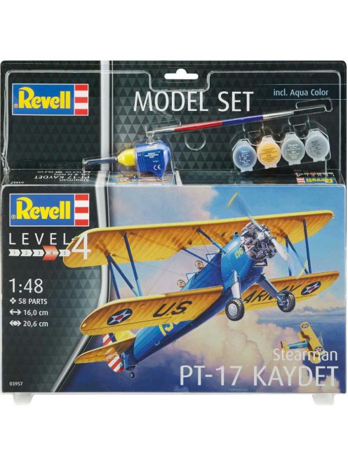 Revell - Model Set Stearman Pt-17 Kaydet 1:48 (63957)