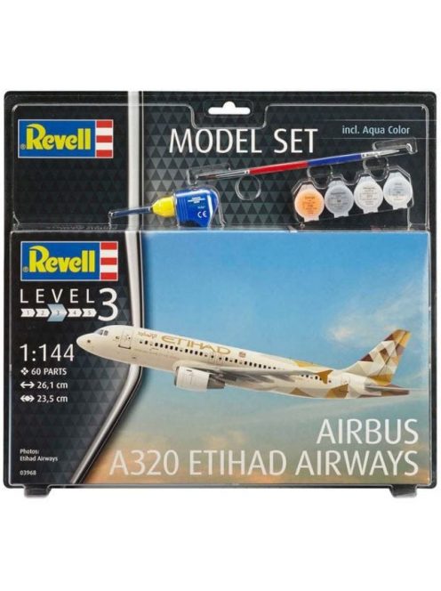 Revell - Model Set Airbus A320 Etihad 1:144 (63968)