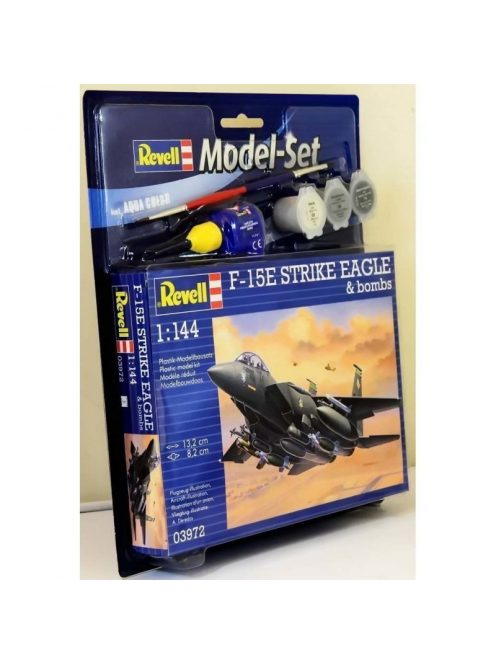 Revell - Model Set F-15E STRIKE EAGLE & bombs 1:144 (63972)