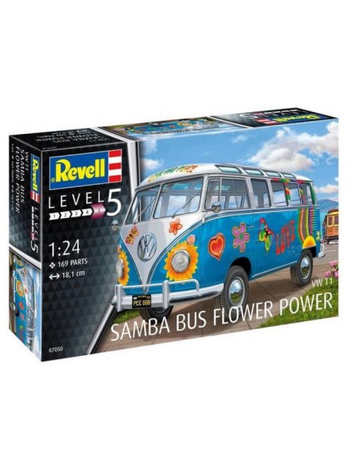 Revell - Vw T1 Samba Bus Flower Power (7050)
