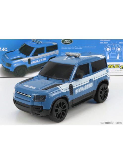 Re-El Toys - Land Rover New Defender 90 Polizia 2020 Light Blue White