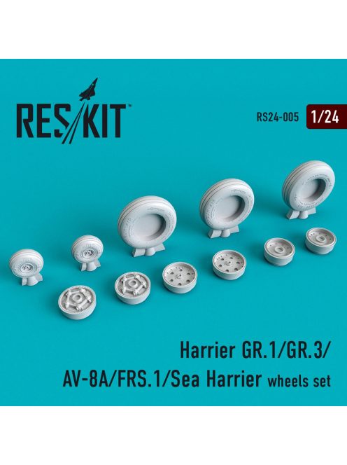 Reskit - Harrier GR.1/GR.3/AV-8A/FRS.1/Sea Harrier  wheels set (1/24)