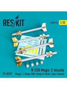   Reskit - R-550 Magic-2 missiles (4 pcs) (Mirage f.1, Mirage 2000, Mirage III, Rafale, Super Etendard) (1/32)