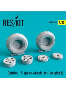 Reskit - Spitfire (5 spoke) wheels set (weighted) (1/32)