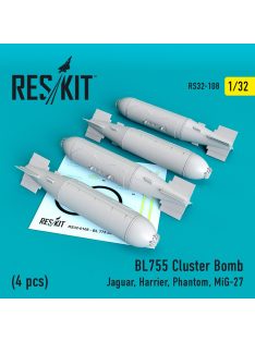   Reskit - BL755 Cluster bombs (4 pcs) (Jaguar, Harrier, Phantom, MiG-27) (1/32)