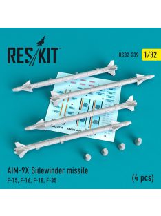   Reskit - AIM-9X Sidewinder missiles (4 pcs) (F-15, F-16, F-18, F-35) (1/32)