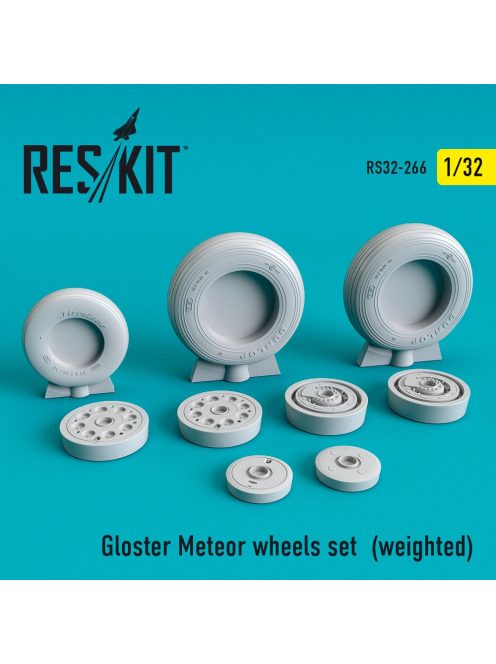 Reskit - Gloster Meteor wheels set  (weighted) (1/32)