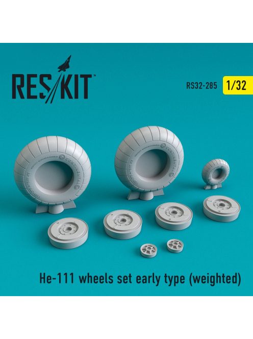 Reskit - He-111 wheels set early type (weighted) (1/32)