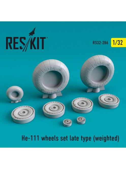 Reskit - He-111 wheels set late type (weighted) (1/32)