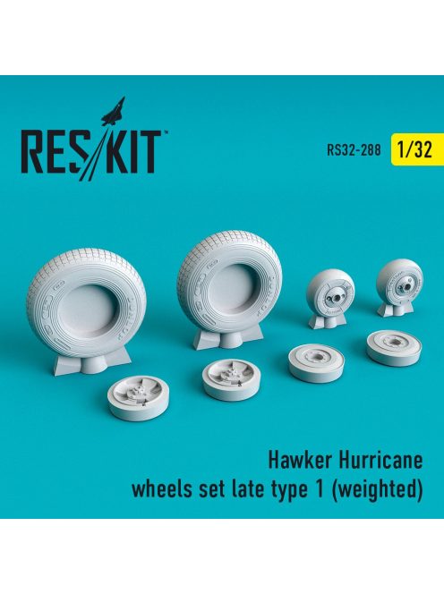 Reskit - Hawker Hurricane wheels set (late type 1) (weighted) (1/32)