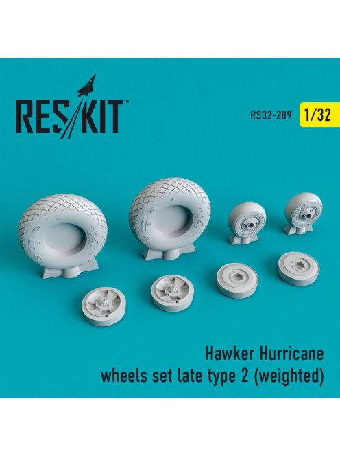 Reskit - Hawker Hurricane wheels set (late type 2) (weighted) (1/32)