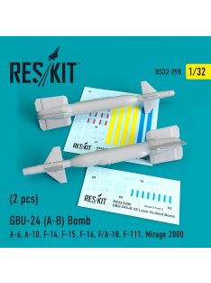   Reskit - GBU-24 (A-B) bombs (2 pcs) (A-6, A-10, F-14, F-15, F-16, F/A-18, F-111, Mirage 2000) (3D Printed) (1