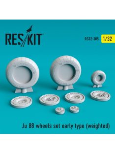 Reskit - Ju-88 wheels set early type  (weighted) (1/32)