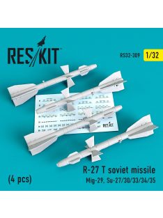   Reskit - R-27T soviet missiles (4 pcs) (MiG-29, Su-27/30/33/34/35) (1/32)