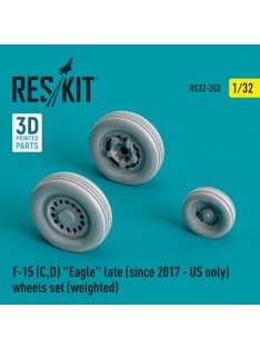   Reskit - F-15 (C,D) "Eagle" late (since 2017 - US only) wheels set (weighted) (Resin & 3D Printed) (1/32)