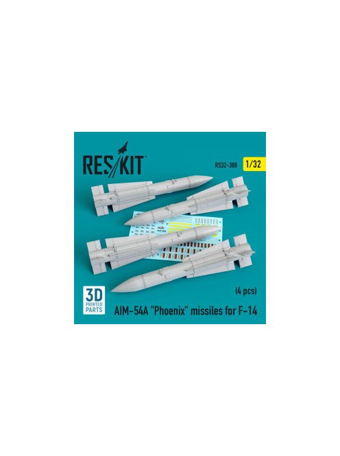 Reskit - AIM-54A "Phoenix" missiles for F-14 (4pcs) (1/32)