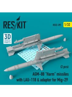   Reskit - AGM-88 "Harm" missiles with LAU-118 & adapter for MiG-29 (2 pcs)  (1/32)