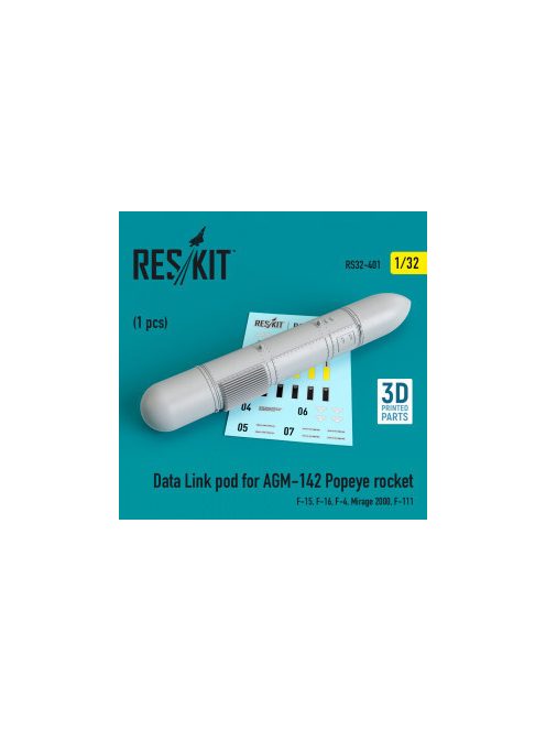 Reskit - Data Link pod for AGM-142 Popeye rocket (F-15, F-16, F-4, Mirage 2000, F-111) (1/32)