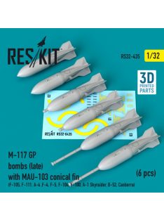   Reskit - M-117 GP bombs (late) with MAU-103 conical fin (6 pcs) (F-105, F-111, A-4 ,F-4, F-5, F-104, F-100, A