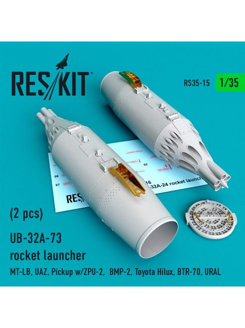 Reskit - UB-32A-73 rocket launchers (2 pcs)  (MT-LB, UAZ, Pickup w/ZPU-2,  BMP-2, Toyota Hilux, BTR-70, URAL)