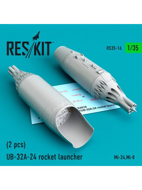 Reskit - UB-32A-24 rocket launchers (2 pcs) (Mi-24, Mi-8) (1/35)