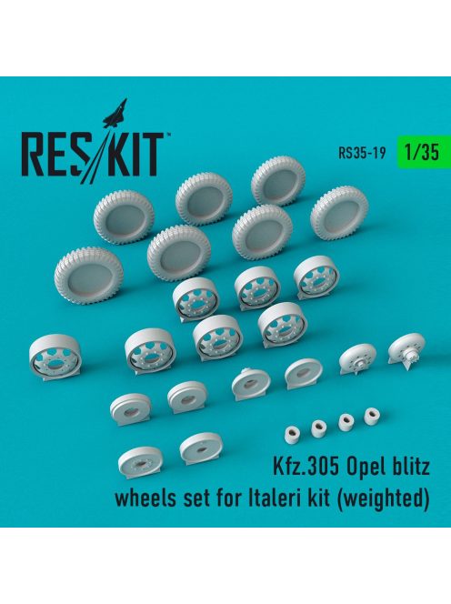 Reskit - Kfz.305 Opel blitz wheels set for Italeri Kit (weighted) (1/35)