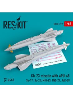   Reskit - Kh-23 missiles with APU-68 (2 pcs) (Su-17, Su-24, MiG-23, MiG-27, JaK-38) (1/48)