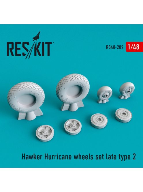 Reskit - Hawker Hurricane wheels set late type 2 (weighted) (1/48)