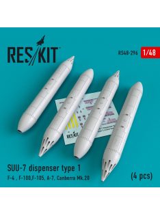   Reskit - SUU-7 dispensers type 1 (4 pcs) (F-4, F-100, F-105, A-7, Canberra Mk.20) (1/48)