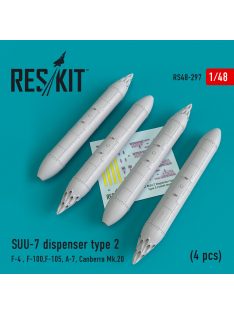   Reskit - SUU-7 dispensers type 2 (4 pcs) (F-4, F-100, F-105, A-7, Canberra Mk.20) (1/48)