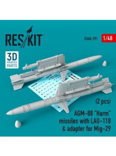   Reskit - AGM-88 "Harm" missiles with LAU-118 & adapter for Mig-29 (2 pcs) (1/48)
