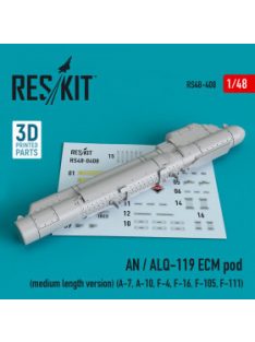   Reskit - AN / ALQ-119 ECM pod (medium length version) (A-7, A-10, F-4, F-16, F-105, F-111) (3D Printed) (1/48