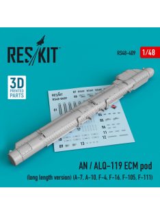   Reskit - AN / ALQ-119 ECM pod (long length version) (A-7, A-10, F-4, F-16, F-105, F-111) (3D Printed) (1/48)