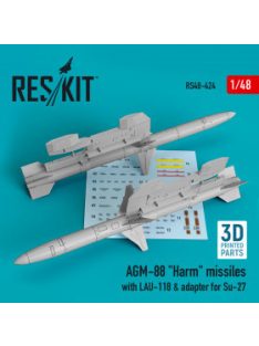   Reskit - AGM-88 "Harm" missiles with LAU-118 & adapter for Su-27 (2 pcs) (1/48)