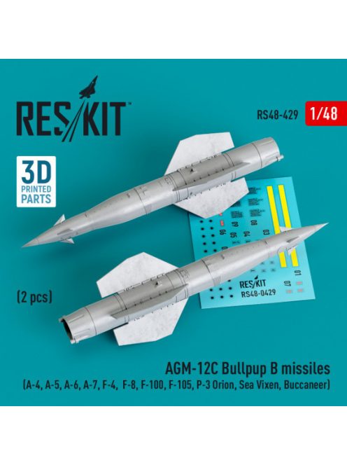 Reskit - AGM-12C Bullpup B missiles (2 pcs) (A-4, A-5, A-6, A-7, F-4, F-8, F-100, F-105, P-3 Orion, Sea Vixen