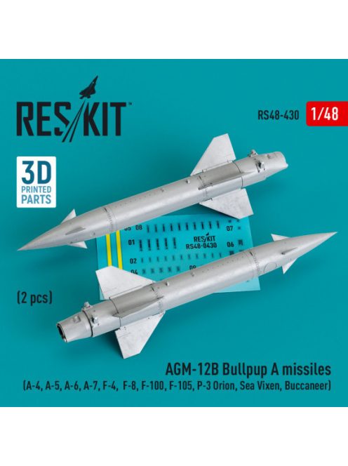 Reskit - AGM-12B Bullpup A missiles (2 pcs) (A-4, A-5, A-6, A-7, F-4, F-8, F-100, F-105, P-3 Orion, Sea Vixen