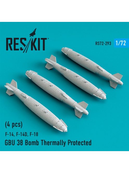 Reskit - GBU-38 bombs thermally protected (4 pcs) (F-14B, F-14D, F/A-18,F-35B,F-35C) (1/72)