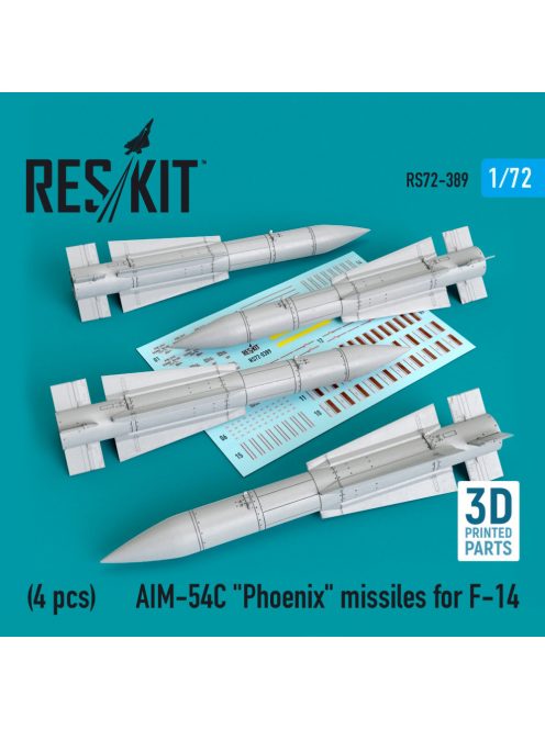 Reskit - AIM-54C "Phoenix" missiles for F-14 (4pcs) (1/72)