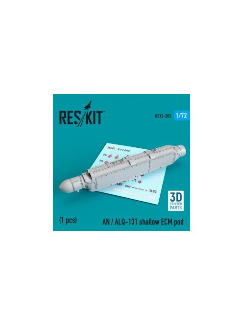 Reskit - AN / ALQ-131 shallow ECM pod (3D Printed) (A-7, A-10, F-4, F-16, F-111, C-130)(1/72)