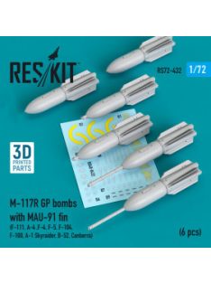   Reskit - M-117R GP bombs with MAU-91 fin (6 pcs) (F-105, F-111, A-4 ,F-4, F-5, F-104, F-100, A-1 Skyraider, B