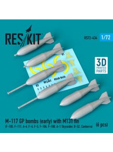   Reskit - M-117 GP bombs (early) with M131 fin (6 pcs) (F-105, F-111, A-4 ,F-4, F-5, F-104, F-100, A-1 Skyraid