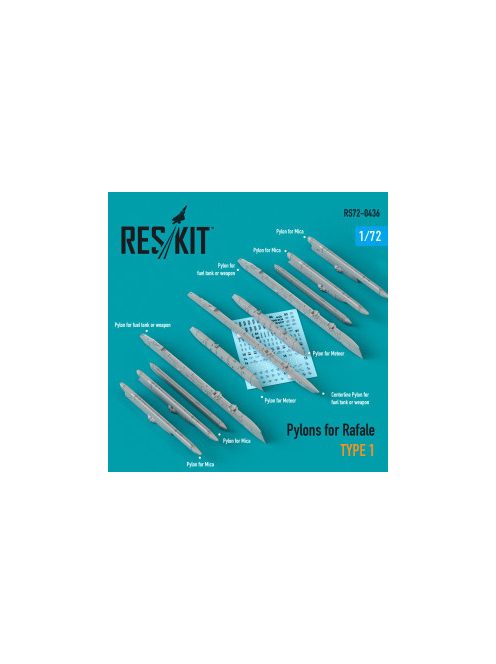 Reskit - Pylons for Rafale type 1 (1/72)