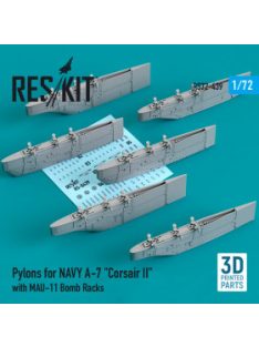   Reskit - Pylons for NAVY A-7 "Corsair II" with MAU-11 Bomb Racks (3D Printed) (1/72)