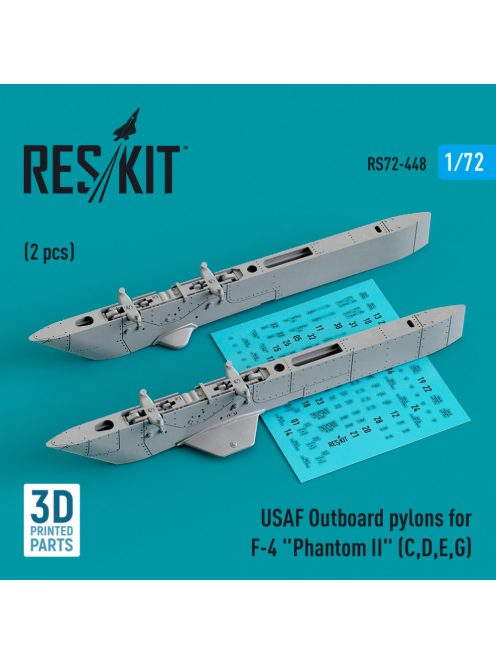 Reskit - USAF Outboard pylons for F-4 "Phantom II" (C,D,E,G) (2 pcs) (3D Printed) (1/72)