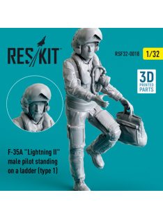   Reskit - F-35A "Lightning II" male pilot standing on a ladder (type 1) (3D Printed) (1/32)