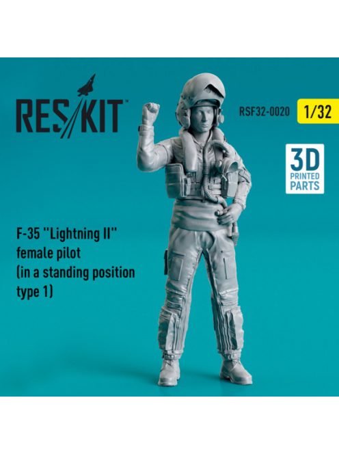 Reskit - F-35 "Lightning II" female pilot (in a standing position- type 1) (3D Printed) (1/32)