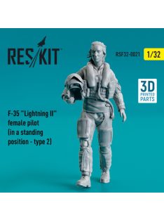   Reskit - F-35 "Lightning II" female pilot (in a standing position- type 2) (3D Printed) (1/32)