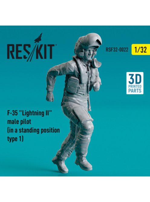 Reskit - F-35 "Lightning II" male pilot (in a standing position- type 1) (3D Printed) (1/32)