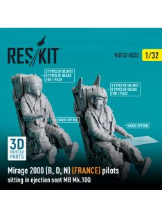   Reskit - Mirage 2000 (B, D, N) (FRANCE) pilots sitting in ejection seat MB Mk.10Q (2 pcs) (3D Printed) (1/32)